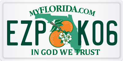 FL license plate EZPK06