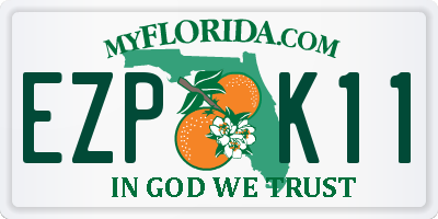 FL license plate EZPK11