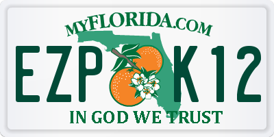 FL license plate EZPK12