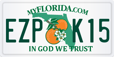 FL license plate EZPK15