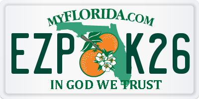 FL license plate EZPK26