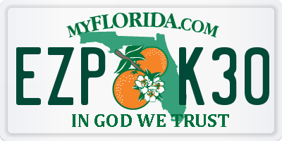 FL license plate EZPK30