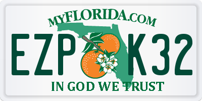 FL license plate EZPK32