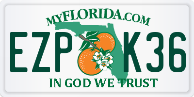 FL license plate EZPK36