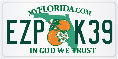 FL license plate EZPK39