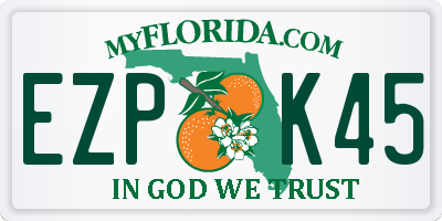 FL license plate EZPK45