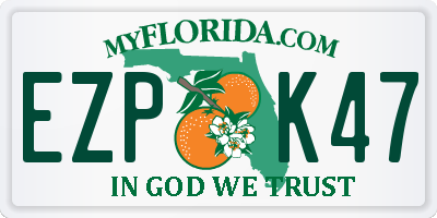 FL license plate EZPK47