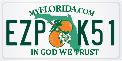FL license plate EZPK51