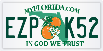 FL license plate EZPK52