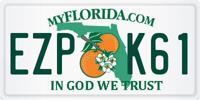 FL license plate EZPK61