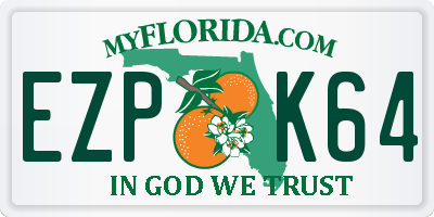 FL license plate EZPK64
