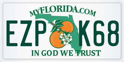 FL license plate EZPK68