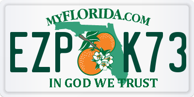 FL license plate EZPK73