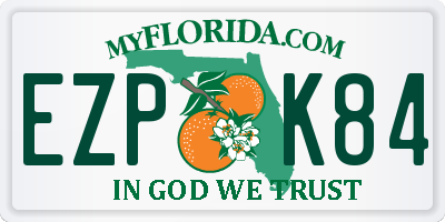 FL license plate EZPK84