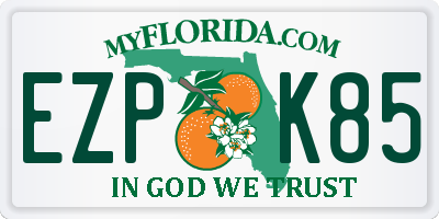 FL license plate EZPK85