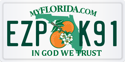 FL license plate EZPK91