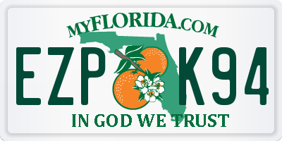 FL license plate EZPK94