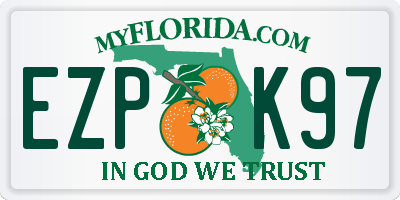 FL license plate EZPK97