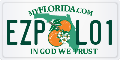 FL license plate EZPL01
