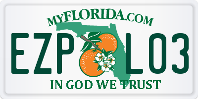 FL license plate EZPL03
