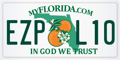 FL license plate EZPL10