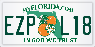 FL license plate EZPL18