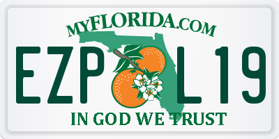 FL license plate EZPL19