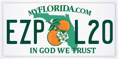 FL license plate EZPL20