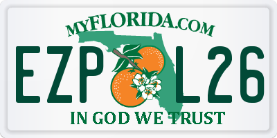 FL license plate EZPL26
