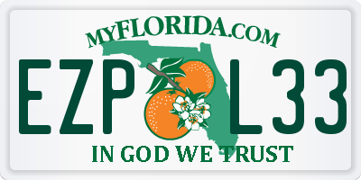 FL license plate EZPL33