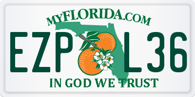 FL license plate EZPL36