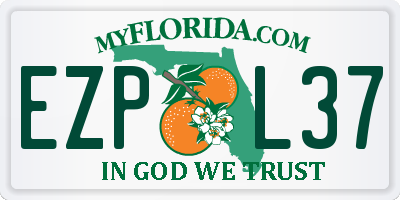 FL license plate EZPL37