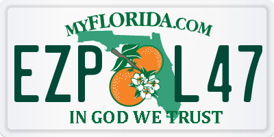 FL license plate EZPL47