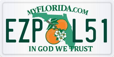 FL license plate EZPL51