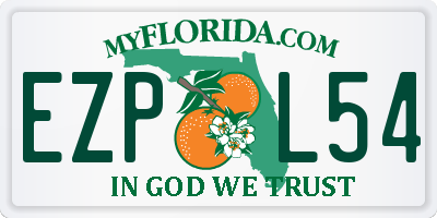FL license plate EZPL54