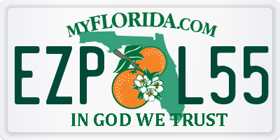 FL license plate EZPL55