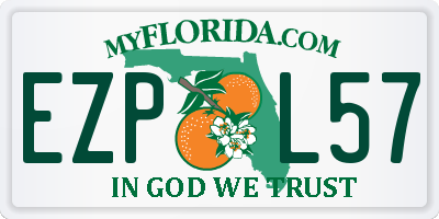 FL license plate EZPL57
