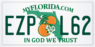 FL license plate EZPL62