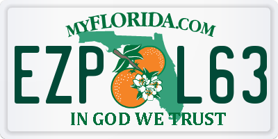 FL license plate EZPL63