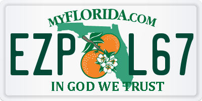 FL license plate EZPL67