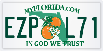 FL license plate EZPL71