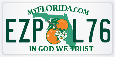 FL license plate EZPL76