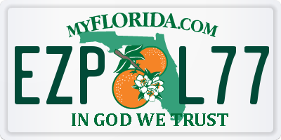 FL license plate EZPL77