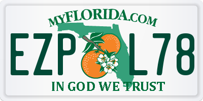 FL license plate EZPL78