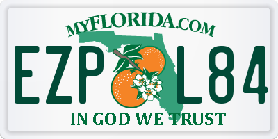 FL license plate EZPL84