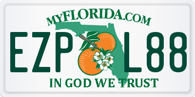 FL license plate EZPL88