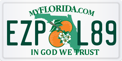 FL license plate EZPL89