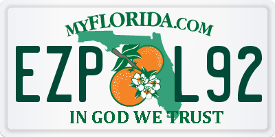 FL license plate EZPL92