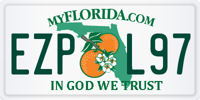 FL license plate EZPL97