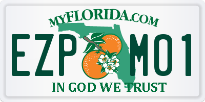 FL license plate EZPM01